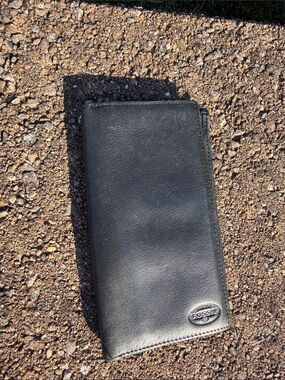 Fossil Black Leather Long Wallet